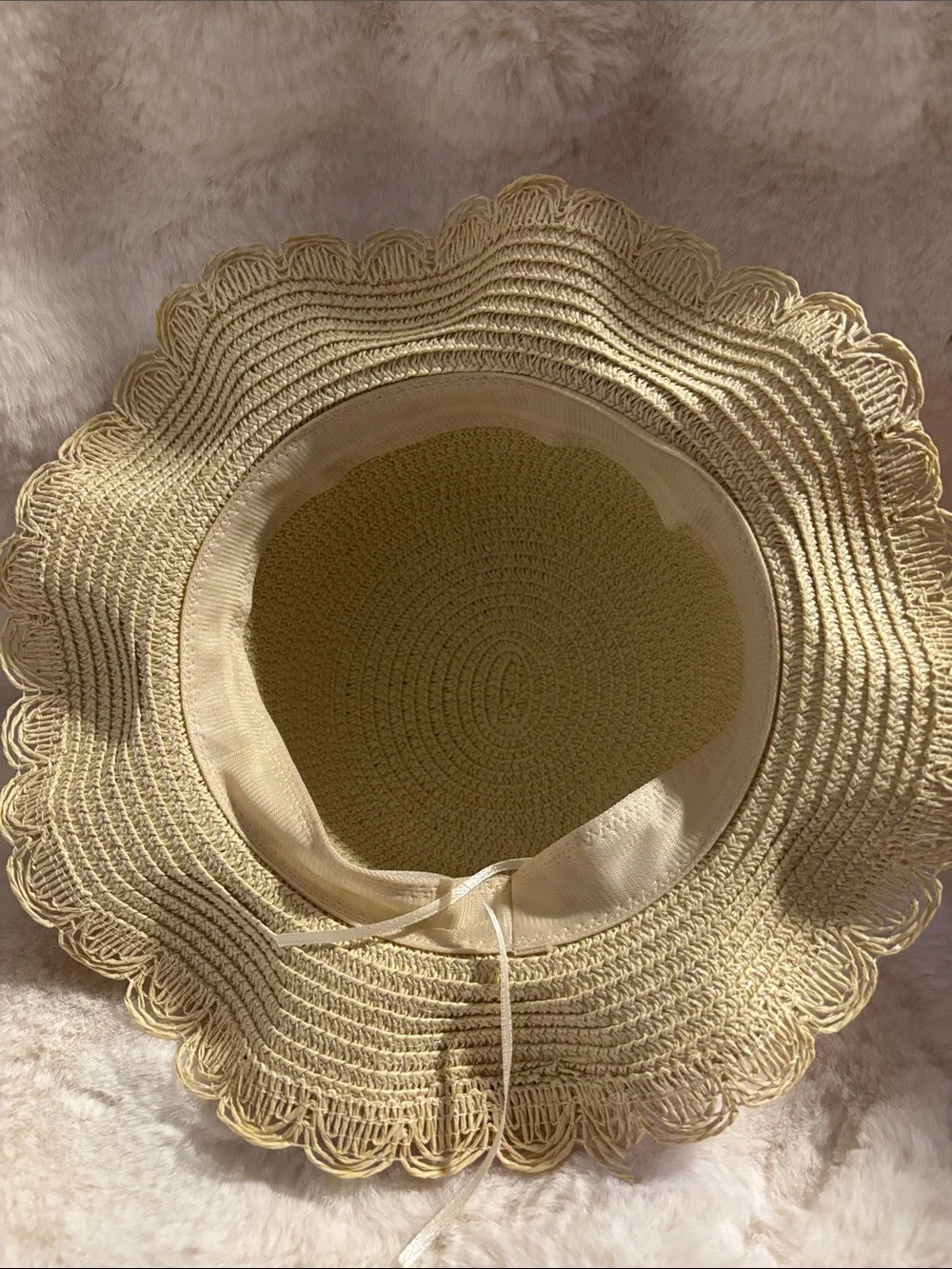 Kids girls Straw Sun Hat with Pink Bow